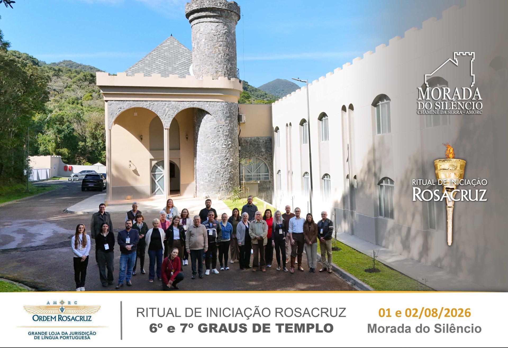 Ritual de Iniciação Rosacruz do Iniciação ao 6º e 7º Graus – 1 e 2 de agosto de 2026