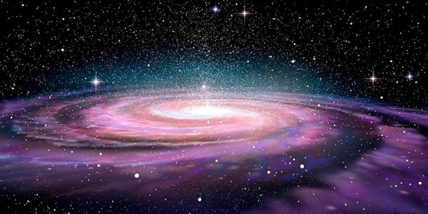 Spiral Galaxy in deep spcae, 3D illustration