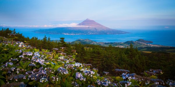 Mount Pico seen from Horta, Azores